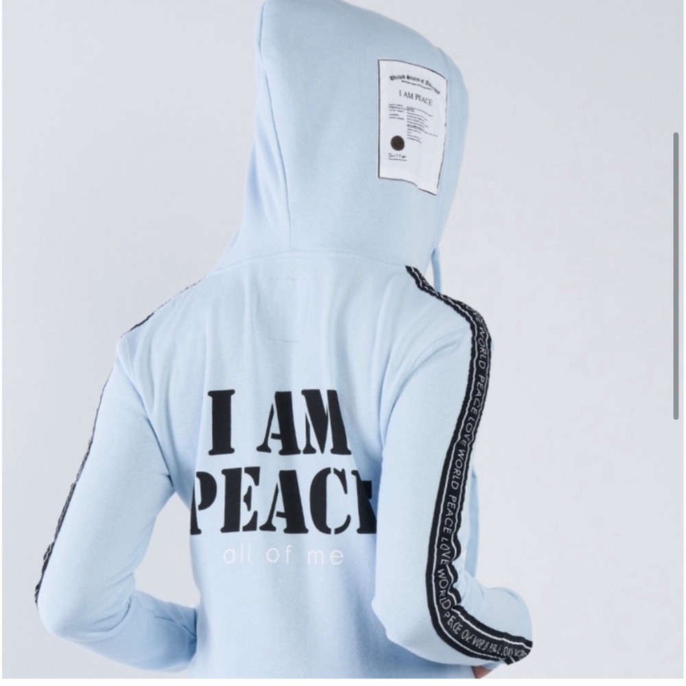 Peace Love World Zip Up Hoodie